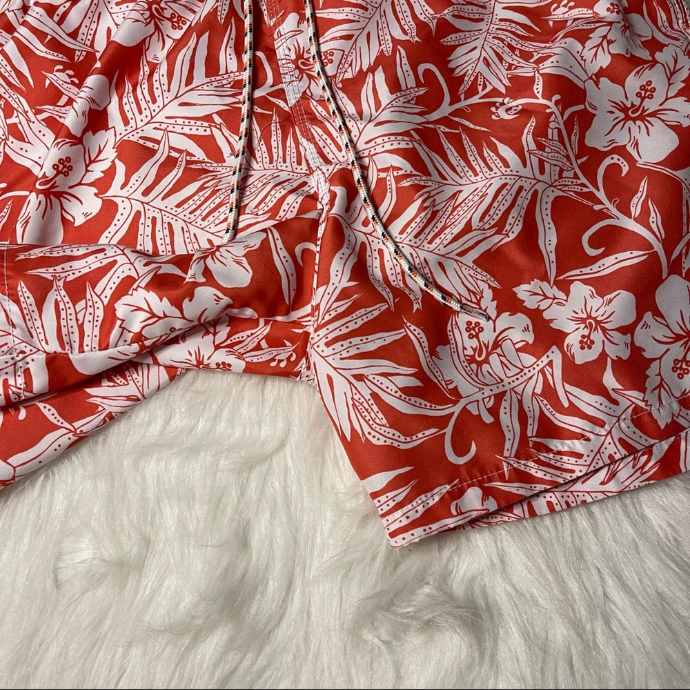 Mens Goodfellow & Co. Floral Red Swim Trunks - Picture 6 of 10